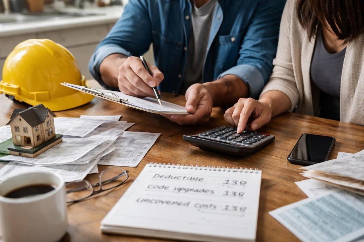 Roof insurance deductible calculation