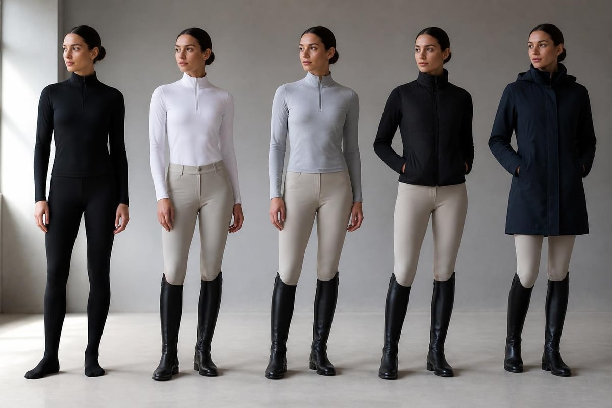 Horse riding suit layering system