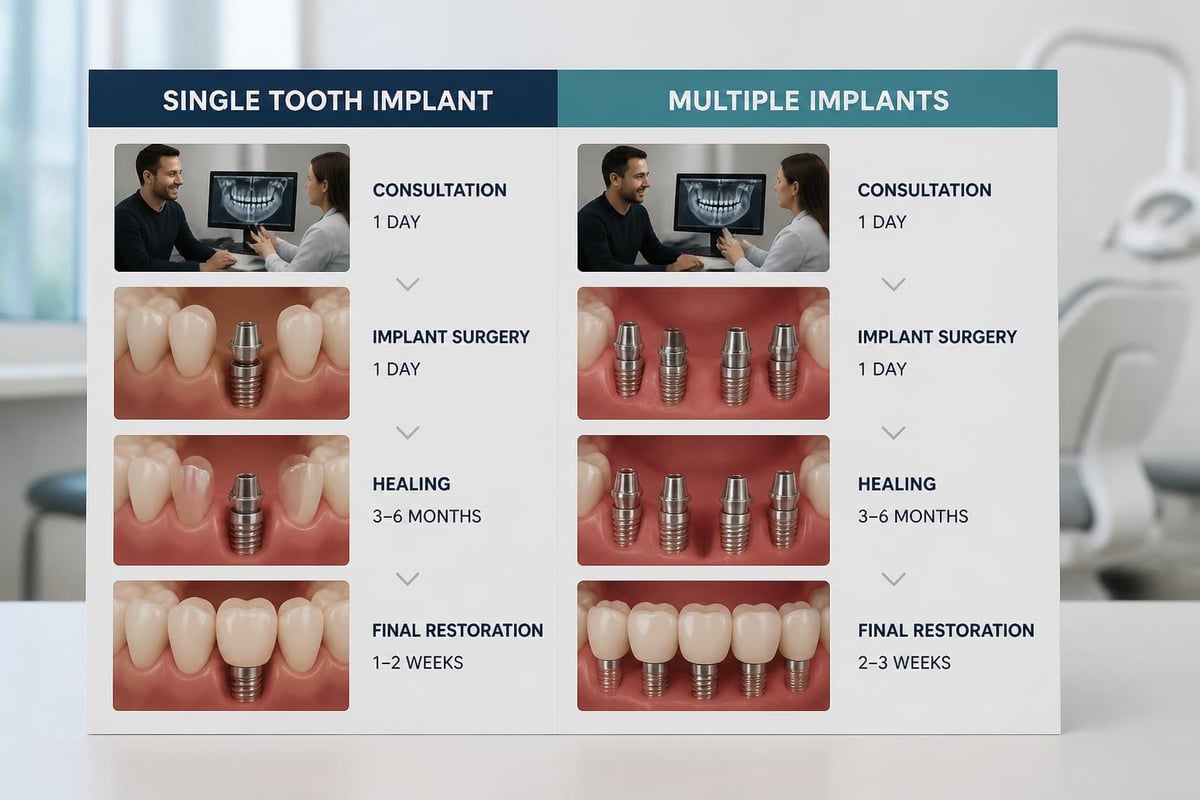Dental implant treatment timeline