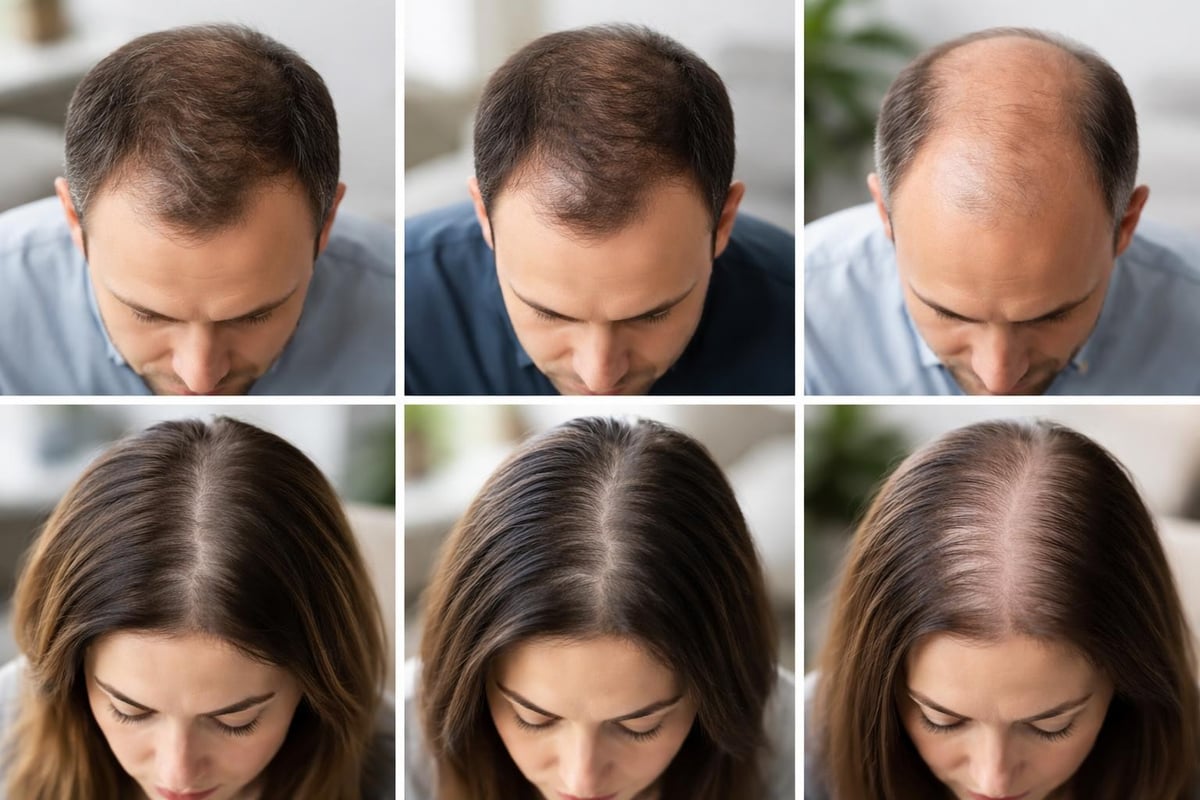 Hair loss progression stages