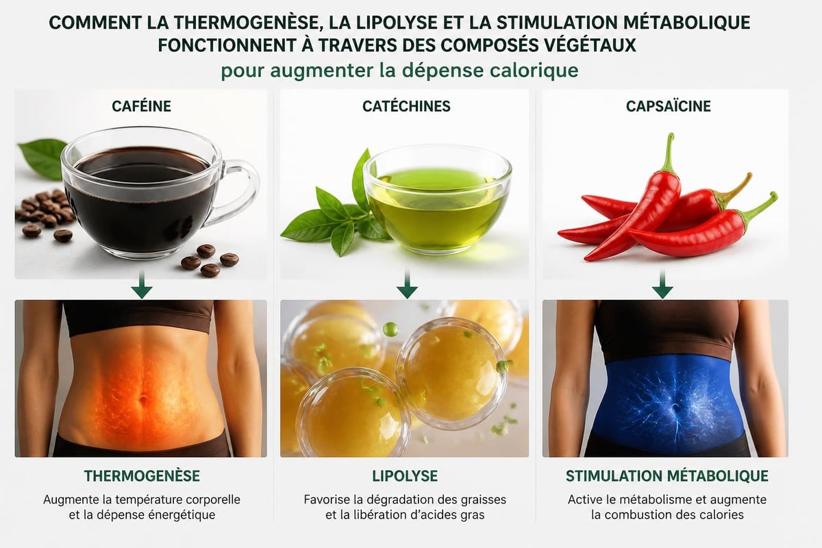 Mécanismes d'action des plantes brûle-graisse