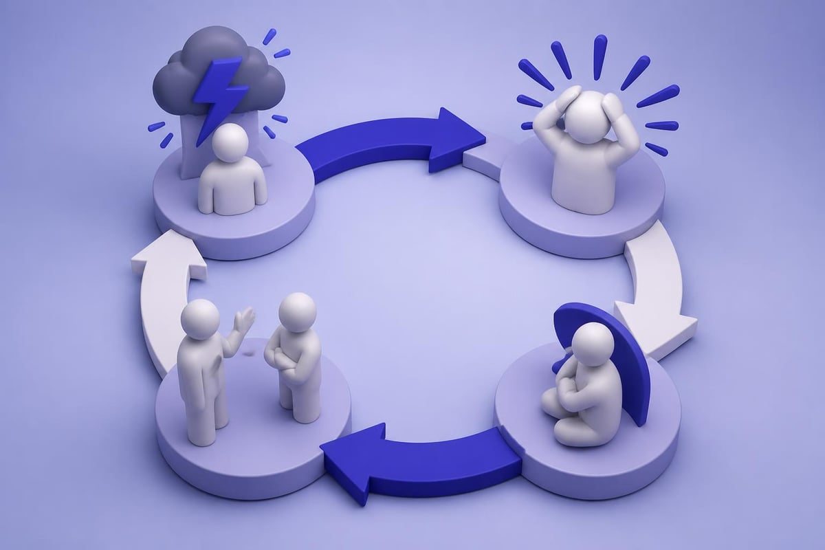 Trauma response cycle in workplace contexts