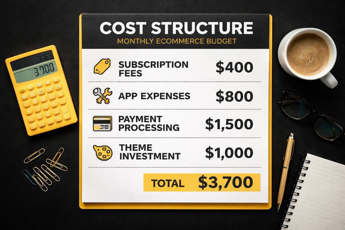 Shopify monthly costs breakdown