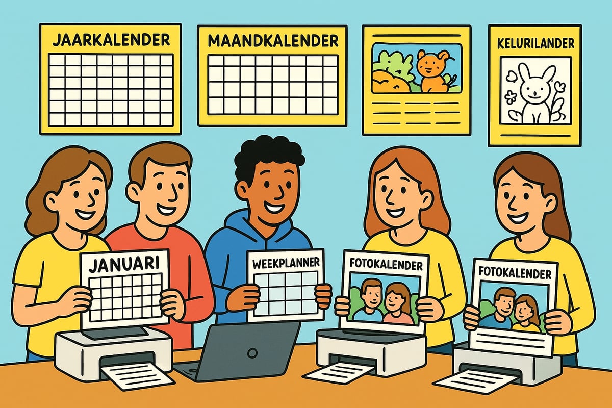 Welke soorten gratis kalenders kun je printen?