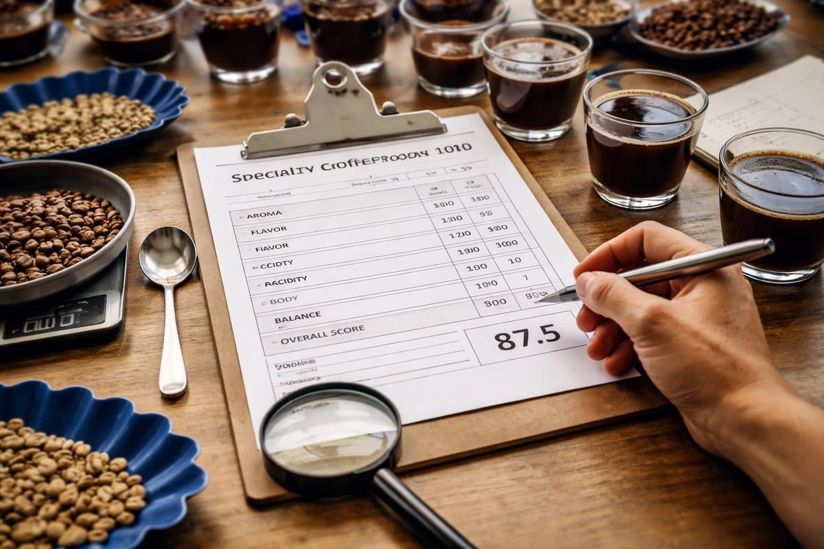 Specialty coffee grading process