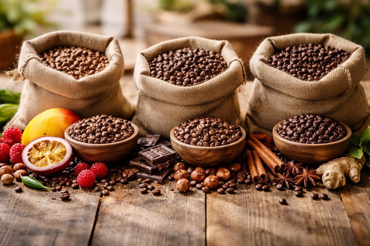 Coffee origin flavor map