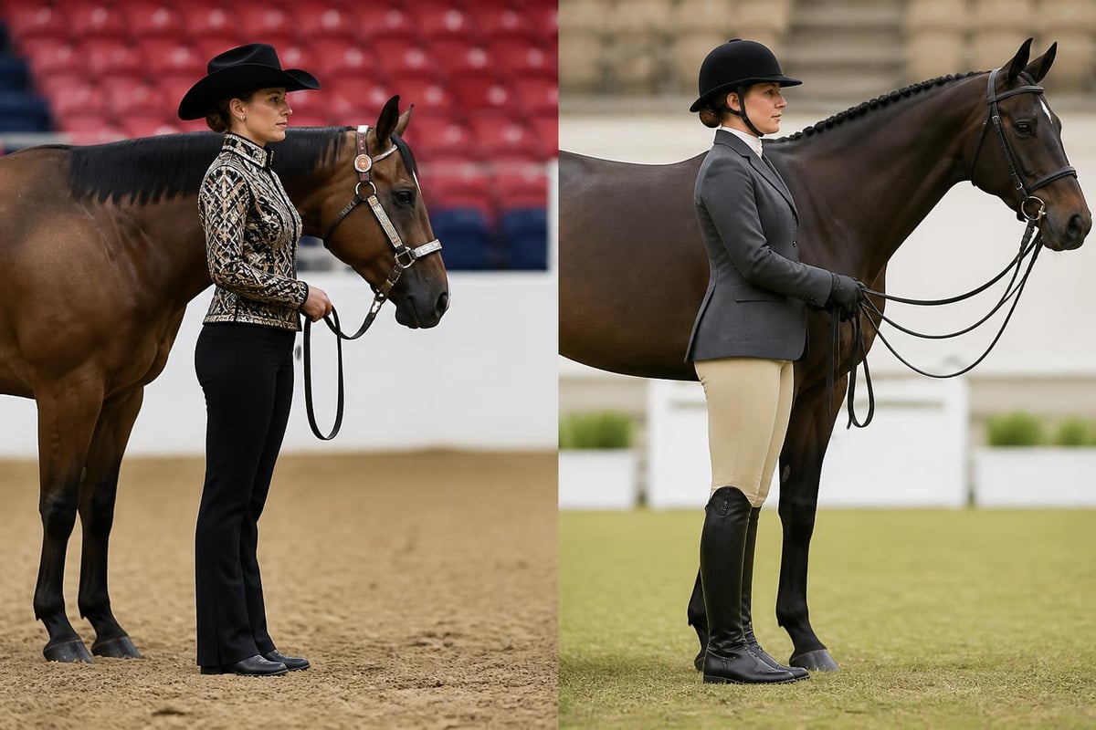 Western versus English showmanship dress codes