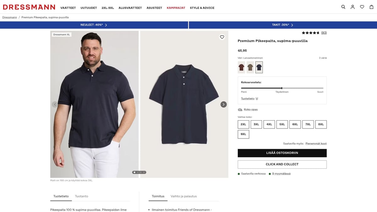 8 Tyylikästä Pikee Paidat Valintaa Vuodelle 2025 - Premium Pikeepaita, supima-puuvilla – Dressmann (45,95 €)