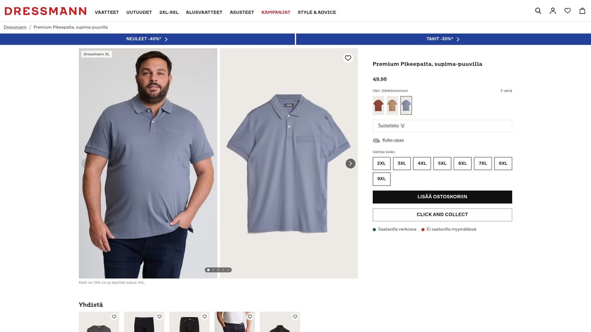 8 Tyylikästä Pikee Paidat Valintaa Vuodelle 2025 - Premium Pikeepaita, supima-puuvilla – Dressmann XL (49,95 €)