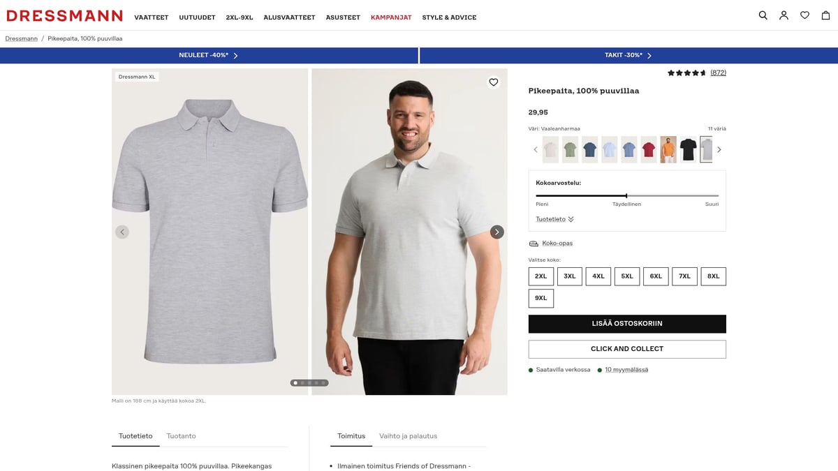 8 Tyylikästä Pikee Paidat Valintaa Vuodelle 2025 - Pikeepaita, 100% puuvillaa – Dressmann XL (29,95 €)