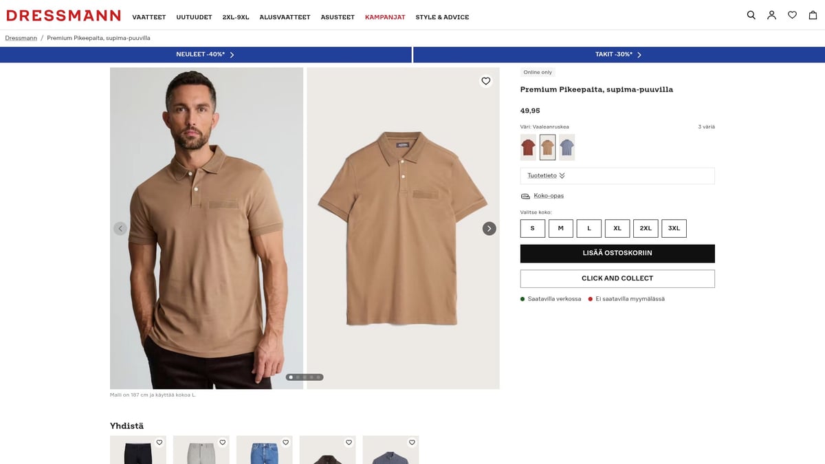 8 Tyylikästä Pikee Paidat Valintaa Vuodelle 2025 - Premium Pikeepaita, supima-puuvilla – Dressmann (49,95 €)