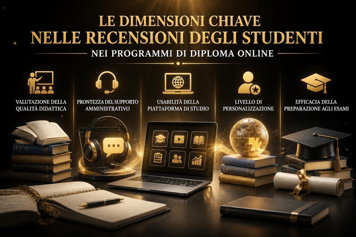 Elementi chiave recensioni istituti online