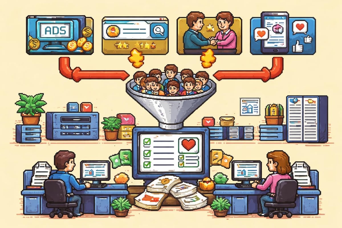 Multi-channel lead funnel