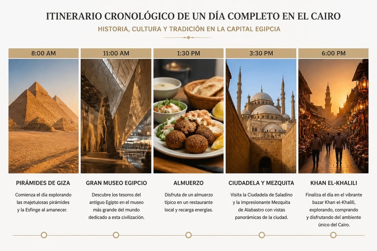 Recorrido completo por los principales sitios del Cairo