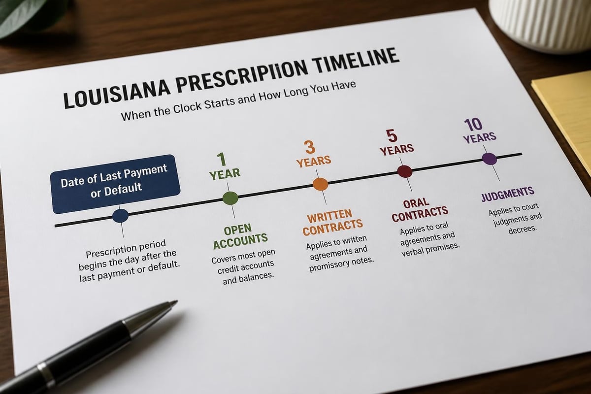 Louisiana prescription timeline for debts