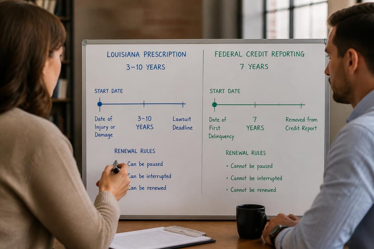 Credit reporting vs prescription timeline