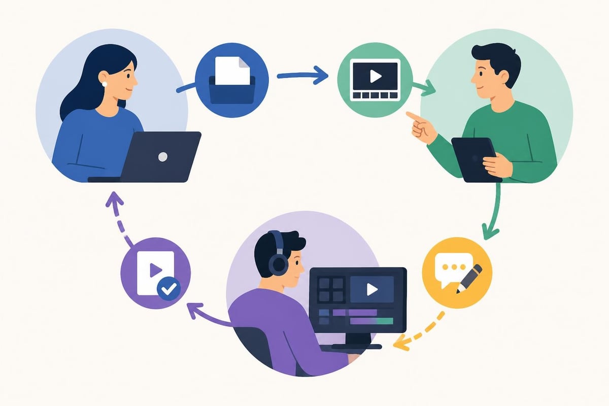 Video editor communication workflow