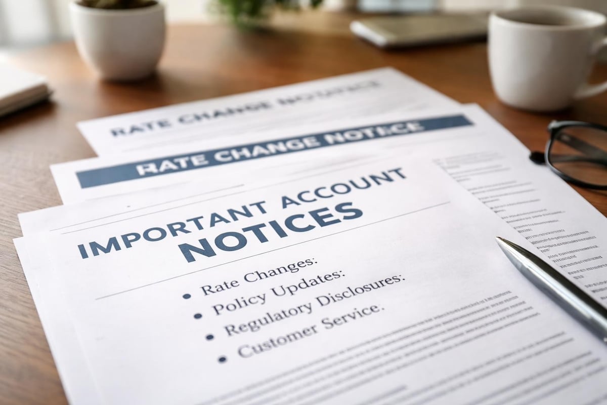 Credit statement notice section