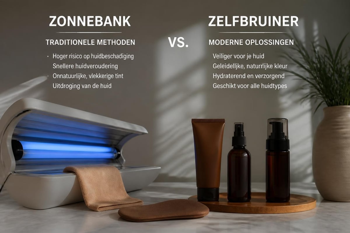 Veilige zelfbruiner versus zonnebank