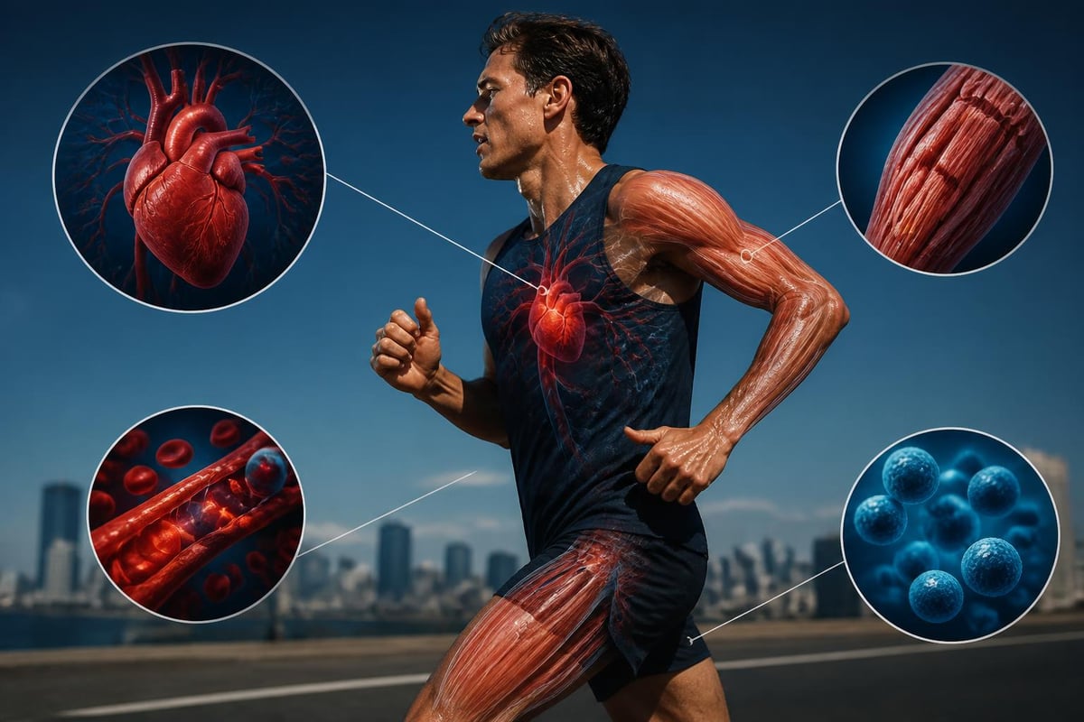 Physiological systems during 10km running