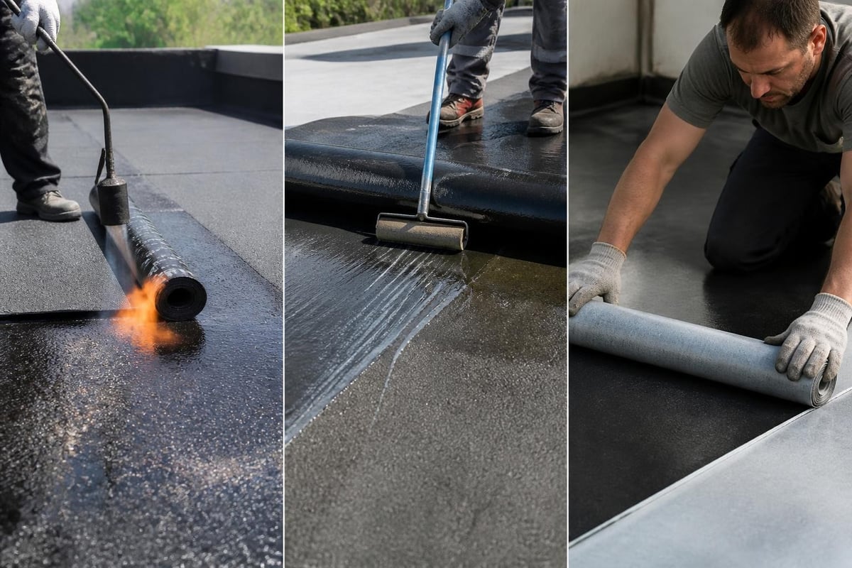 Modified bitumen installation
