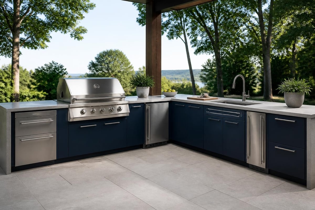 Modular outdoor kitchen components