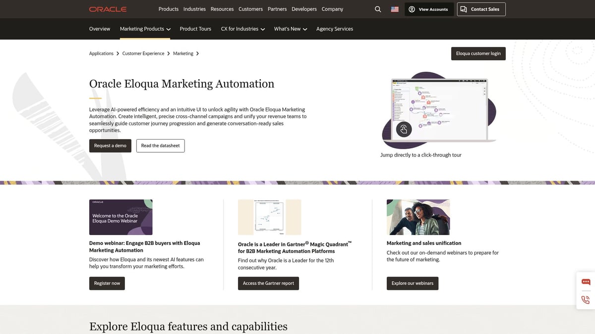 Top 10 Automation Marketing Tools to Boost Results in 2025 - Oracle Eloqua