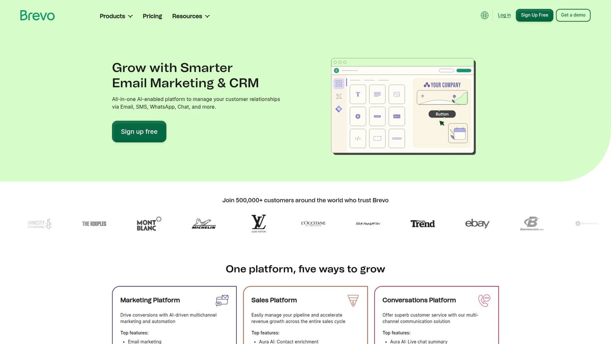 Top 10 Automation Marketing Tools to Boost Results in 2025 - Brevo (formerly Sendinblue)