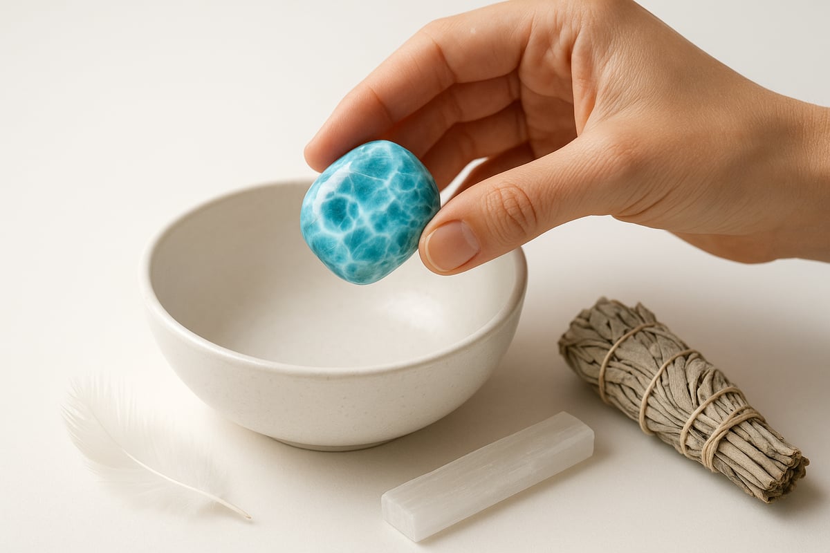 Preparing Your Larimar: Cleanse, Charge, and Set Intentions