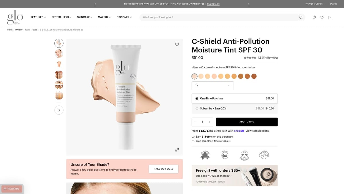 7 Must-Try Mineral Make Up Picks for 2025 - C-Shield Anti-Pollution Moisture Tint SPF 30