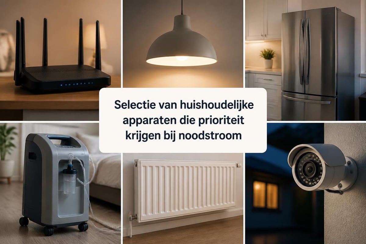 Essentiële apparaten voor noodstroom