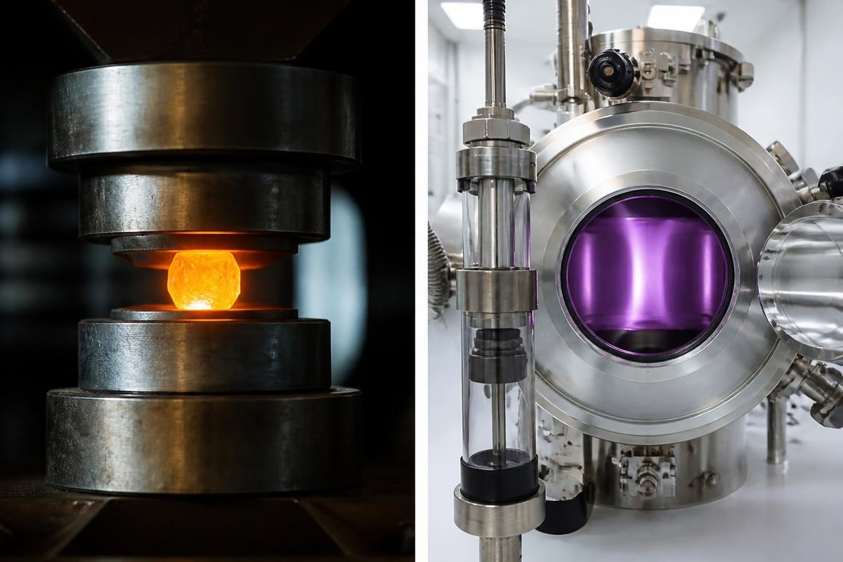 CVD and HPHT diamond formation processes