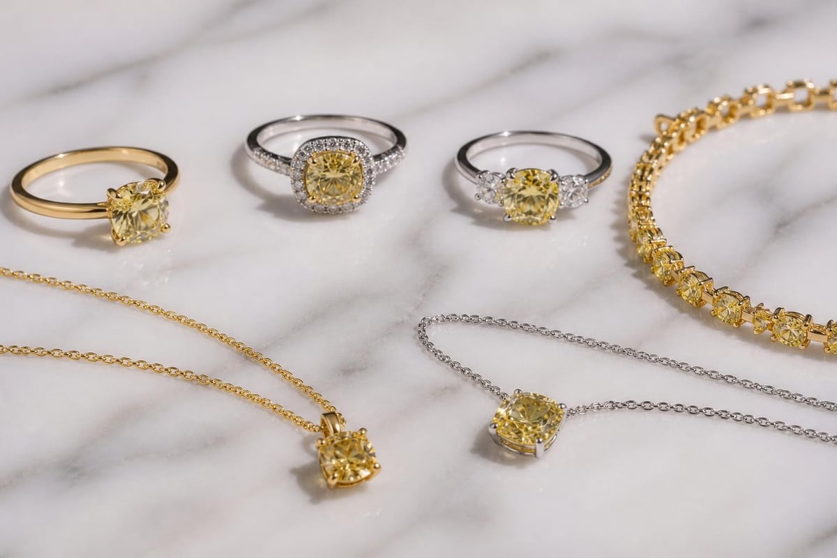 Yellow diamond jewelry design styles