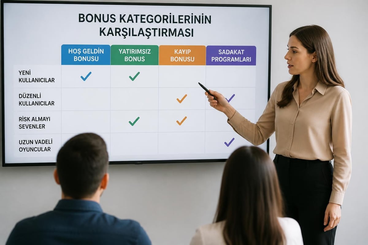 Bonus türleri karşılaştırması