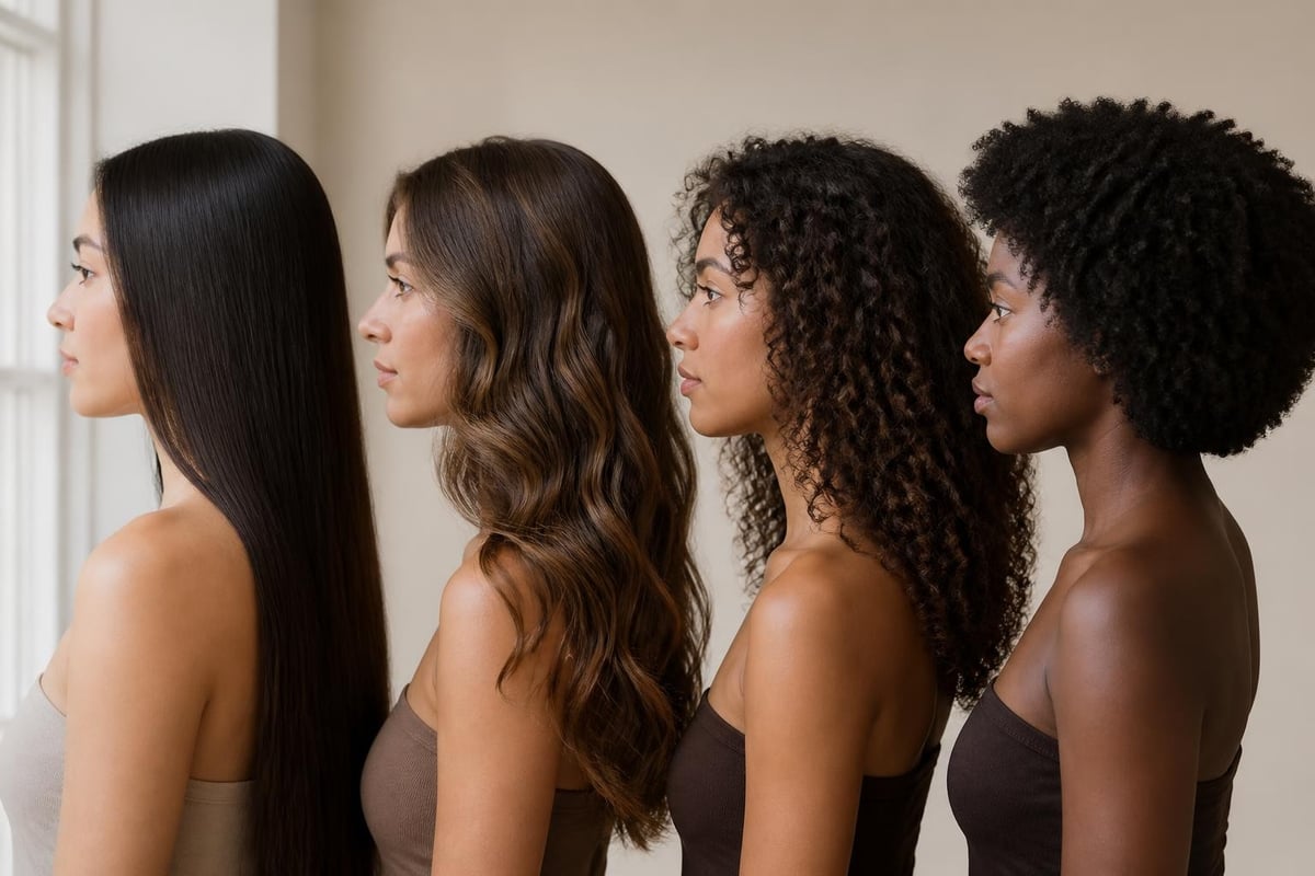 Hair type categories progression