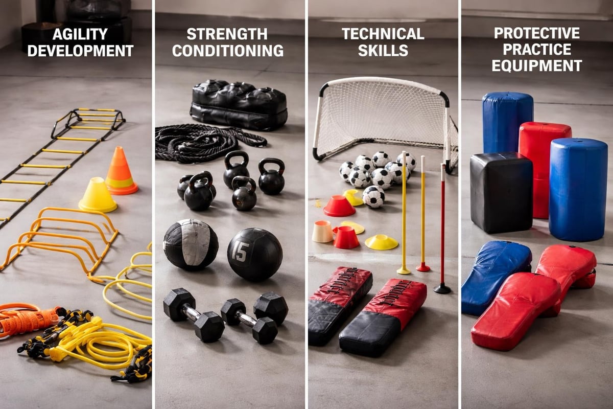 Football training gear categories