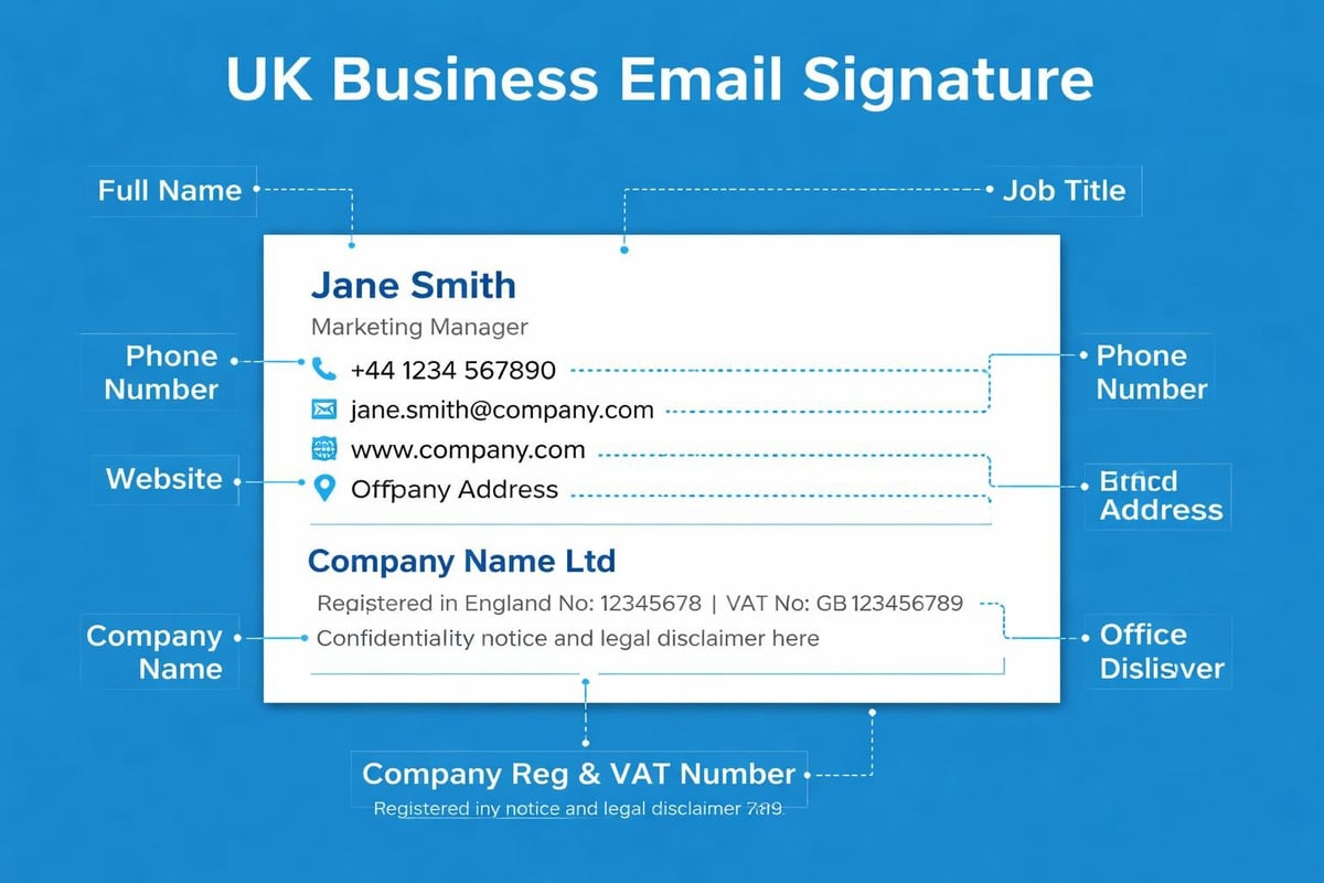 Email signature structure