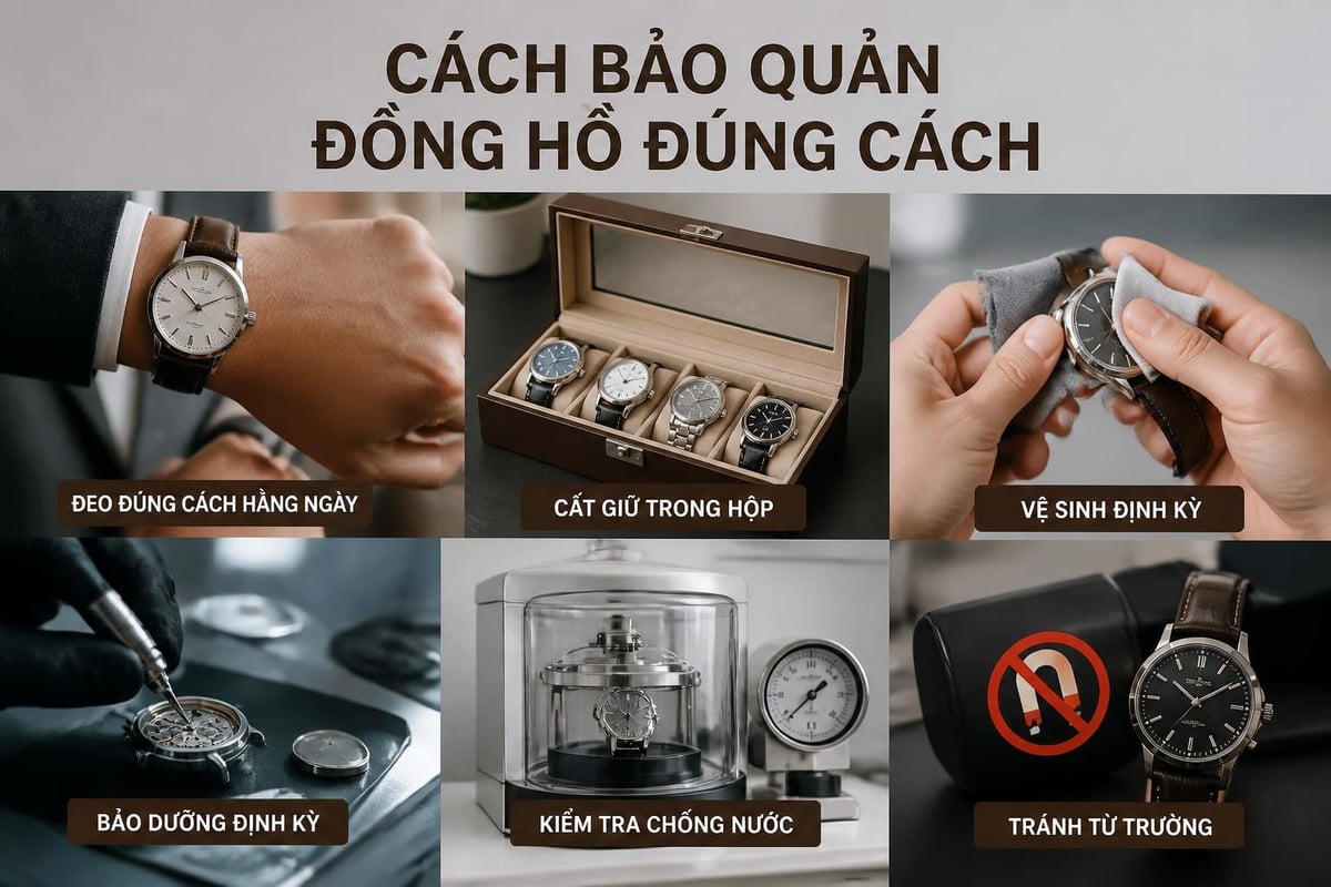 Hướng dẫn bảo quản đồng hồ