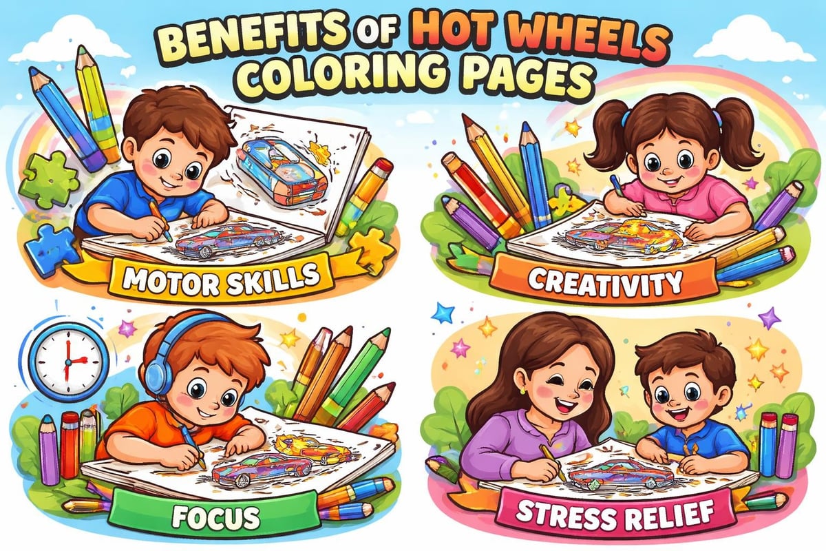 Hot wheels coloring benefits