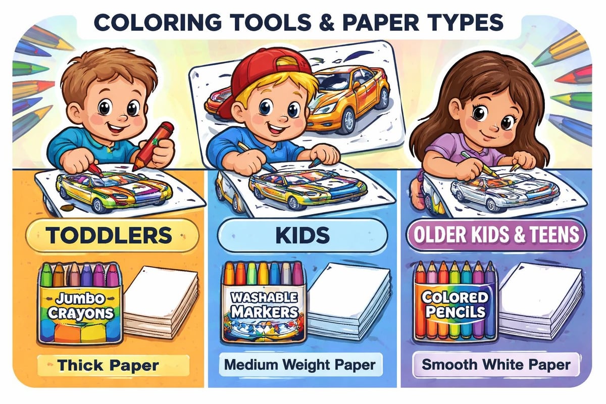 Coloring materials selection