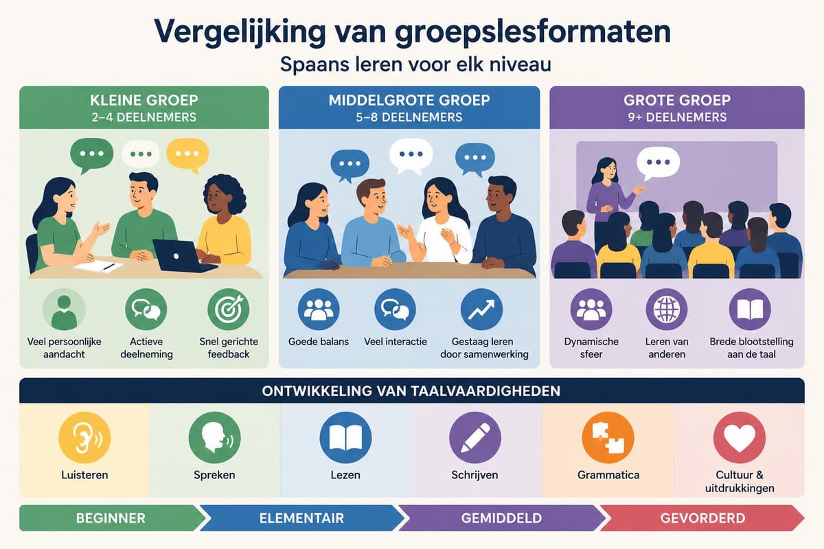 Spaanse groepsles structuur