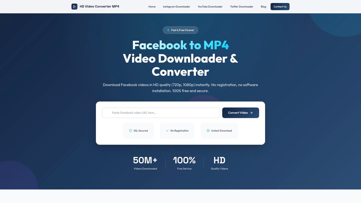 7 Essential Free Online FB Video Downloader Tools for 2026 - HD Video Converter MP4