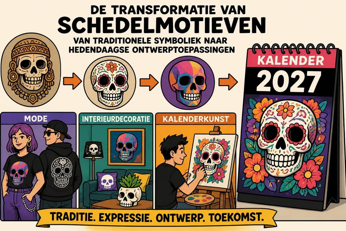 Schedelmotieven in modern design