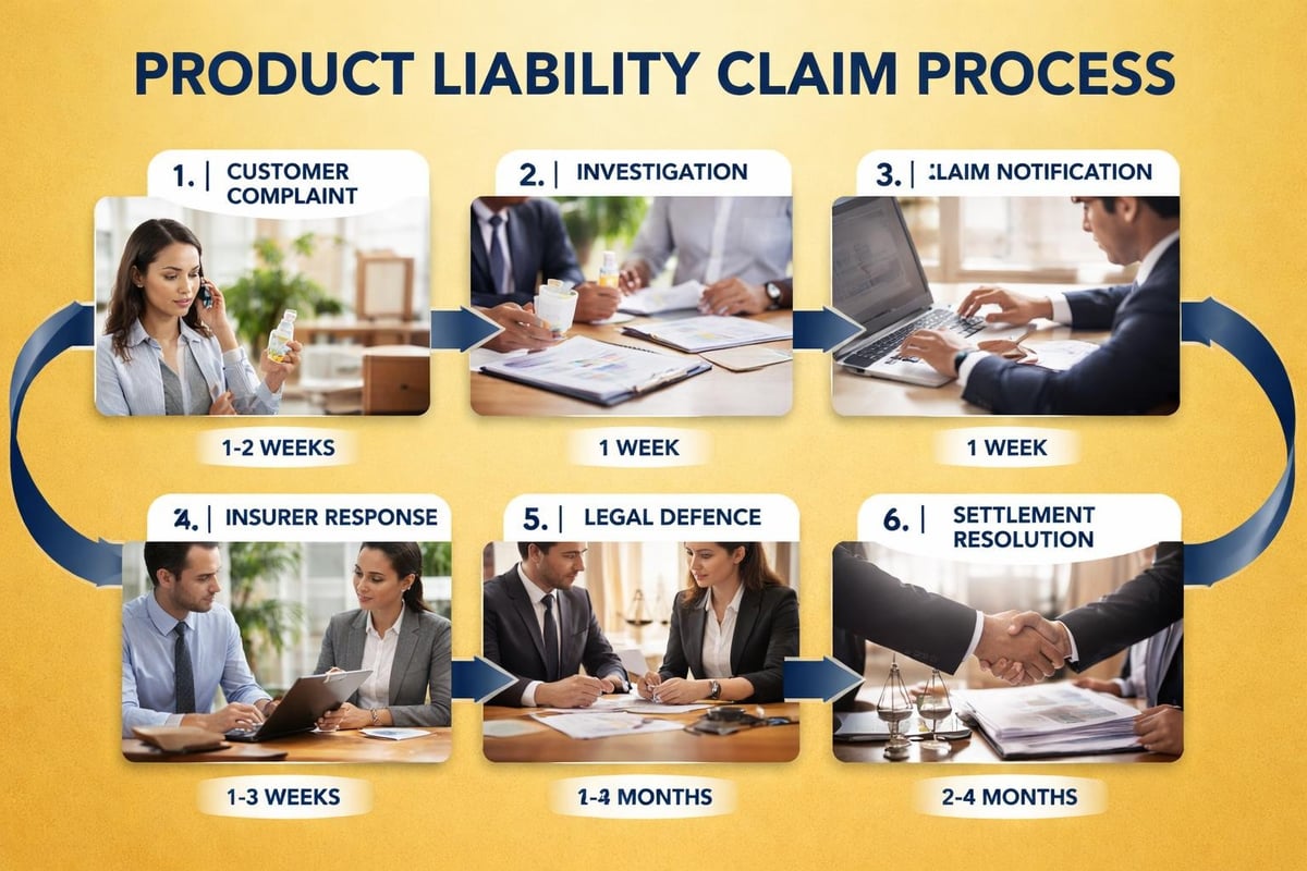 Product liability claims process infographic