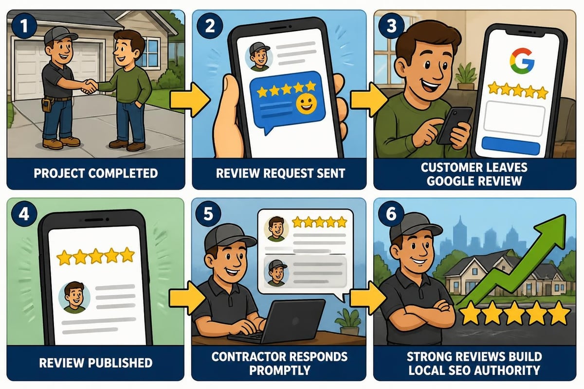 Review management system for contractors