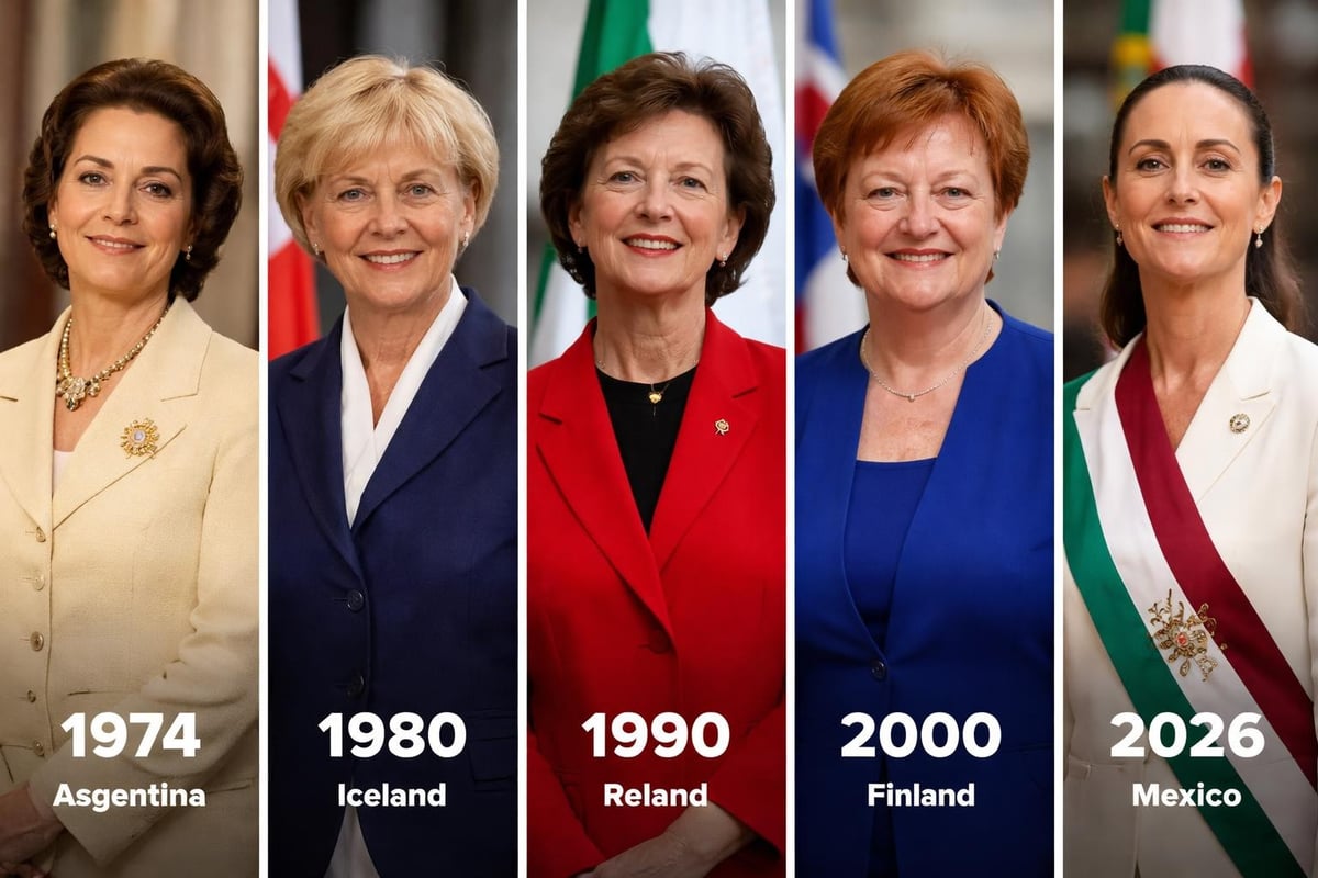 Global timeline of first female presidents