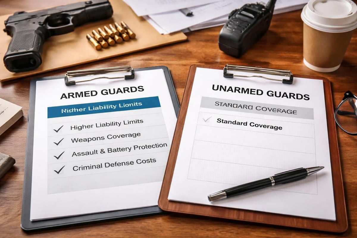 Armed versus unarmed security insurance