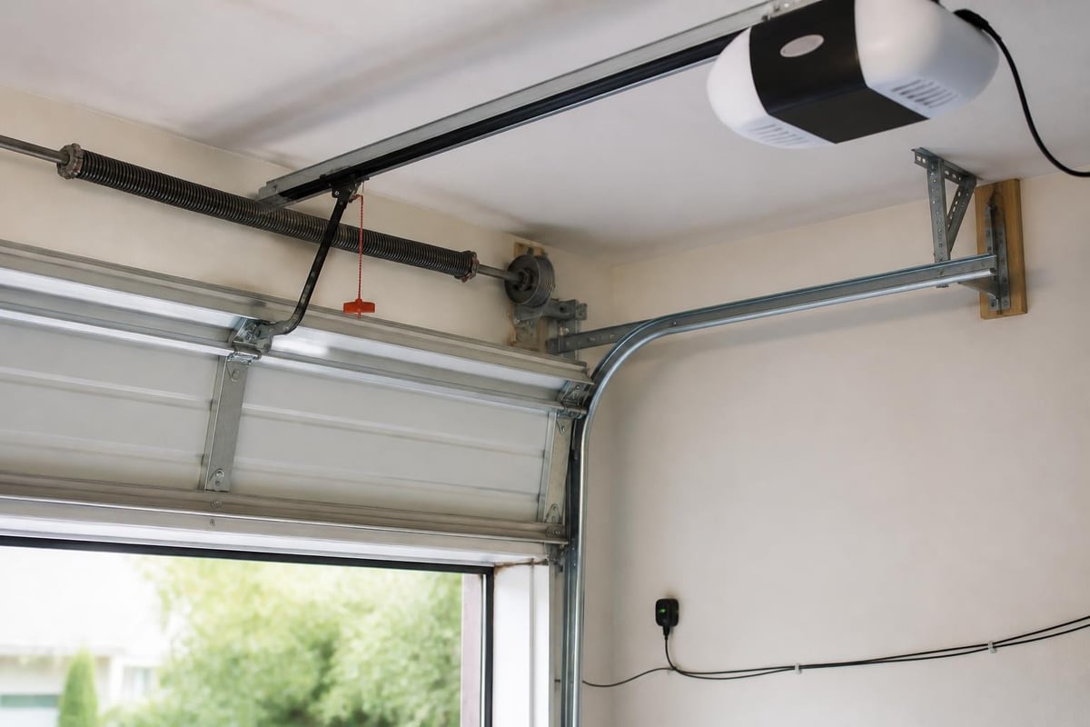 Common garage door components requiring repair