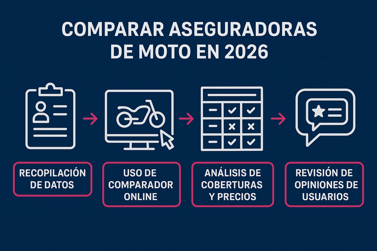 Cómo comparar aseguradoras de moto de forma efectiva en 2026
