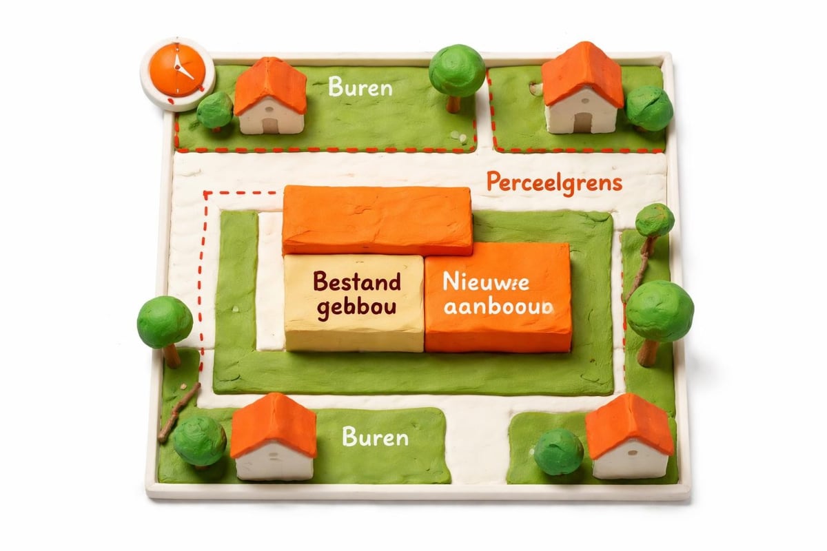 Situatietekening met perceelgrenzen